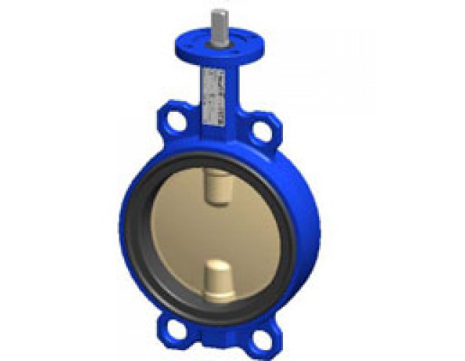 Дисковый поворотный затвор TECFLY VPI 4442-00 PN6/10/16 250 мм межфланцевый с голой осью